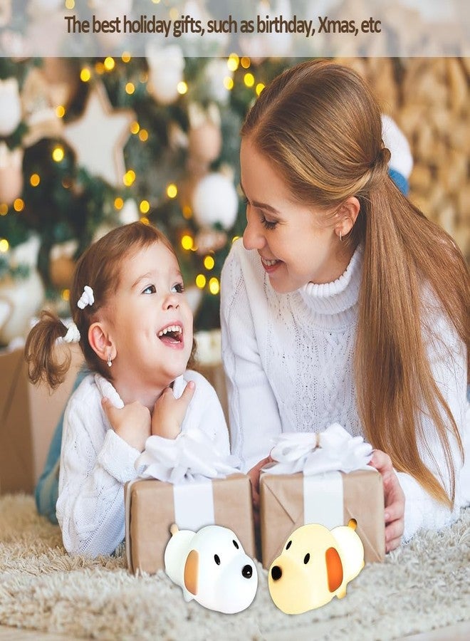 LITVERSE Puppy Night Light for Kids - Soft Silicone Animal Lamp with Rechargeable and Touch Control, Cute Squishy Bedside Lamp for Baby Room & Gifts (Multi Color) - Image 4